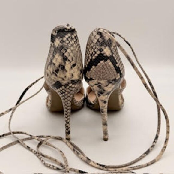 Charlotte Russe Faux Snake Print Lace-Up Stiletto Heels Women’s Size 8M - Picture 3 of 12